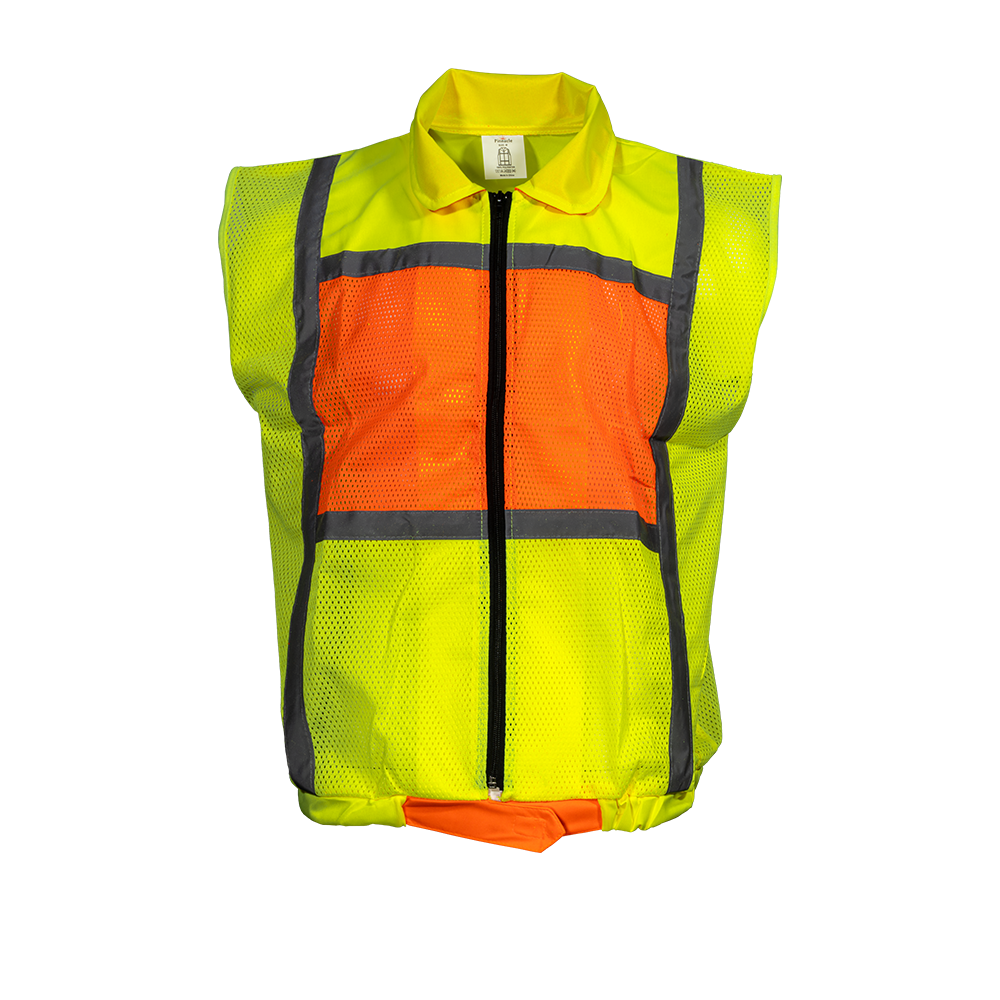 Lime & Orange Reflective Jacket sleeveless