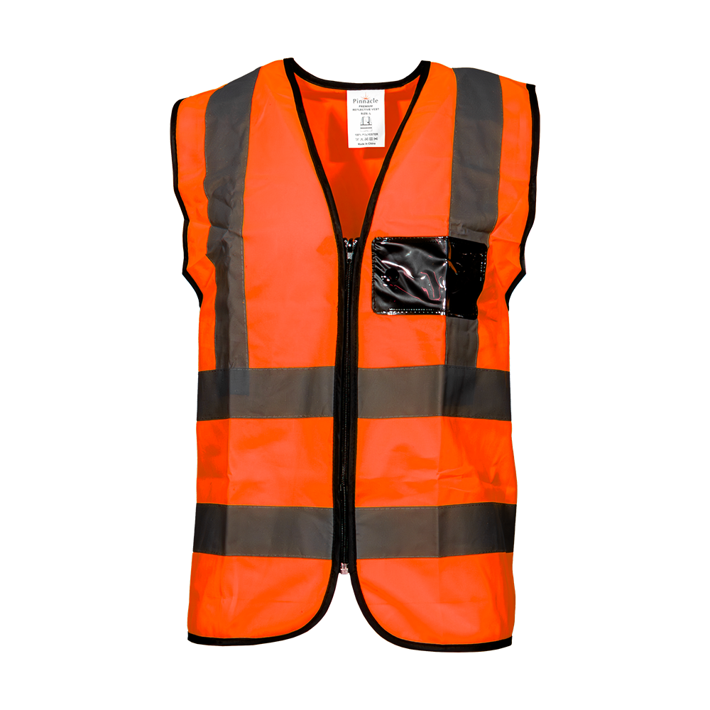 Premium Reflective Vest with Zip & ID