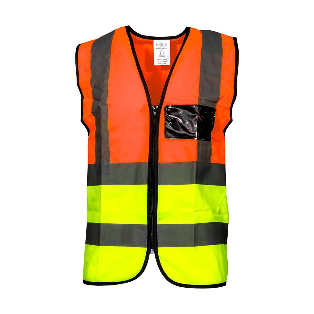 Premium 2 Tone Reflective Vest Zip & ID