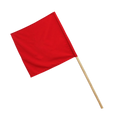 Red Flag Wooden Handle