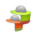 Sun protector for hard hat with reflective