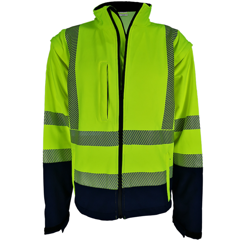 2 Tone Softshell Jacket, Zip-off Sleeve