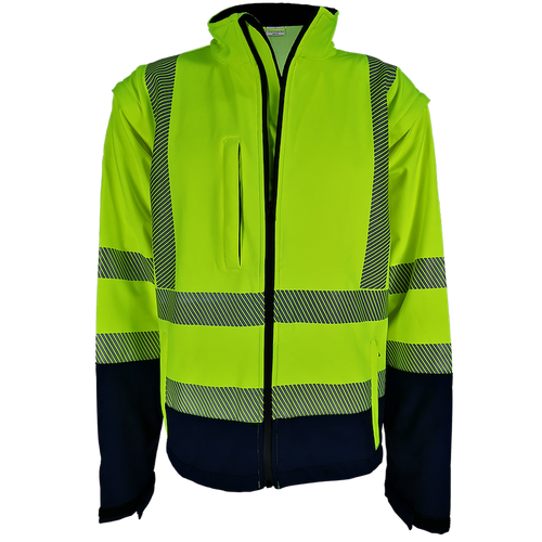 2 Tone Softshell Jacket, Zip-off Sleeve