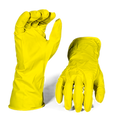 Yellow Household Glove with Flock Liner